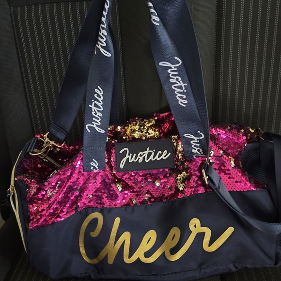 Cheer Sequin Tote Bag - Pink and Gold - Picture 6 of 6